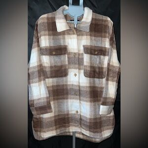 Banana Republic Women's Plaid Shirt Jacket